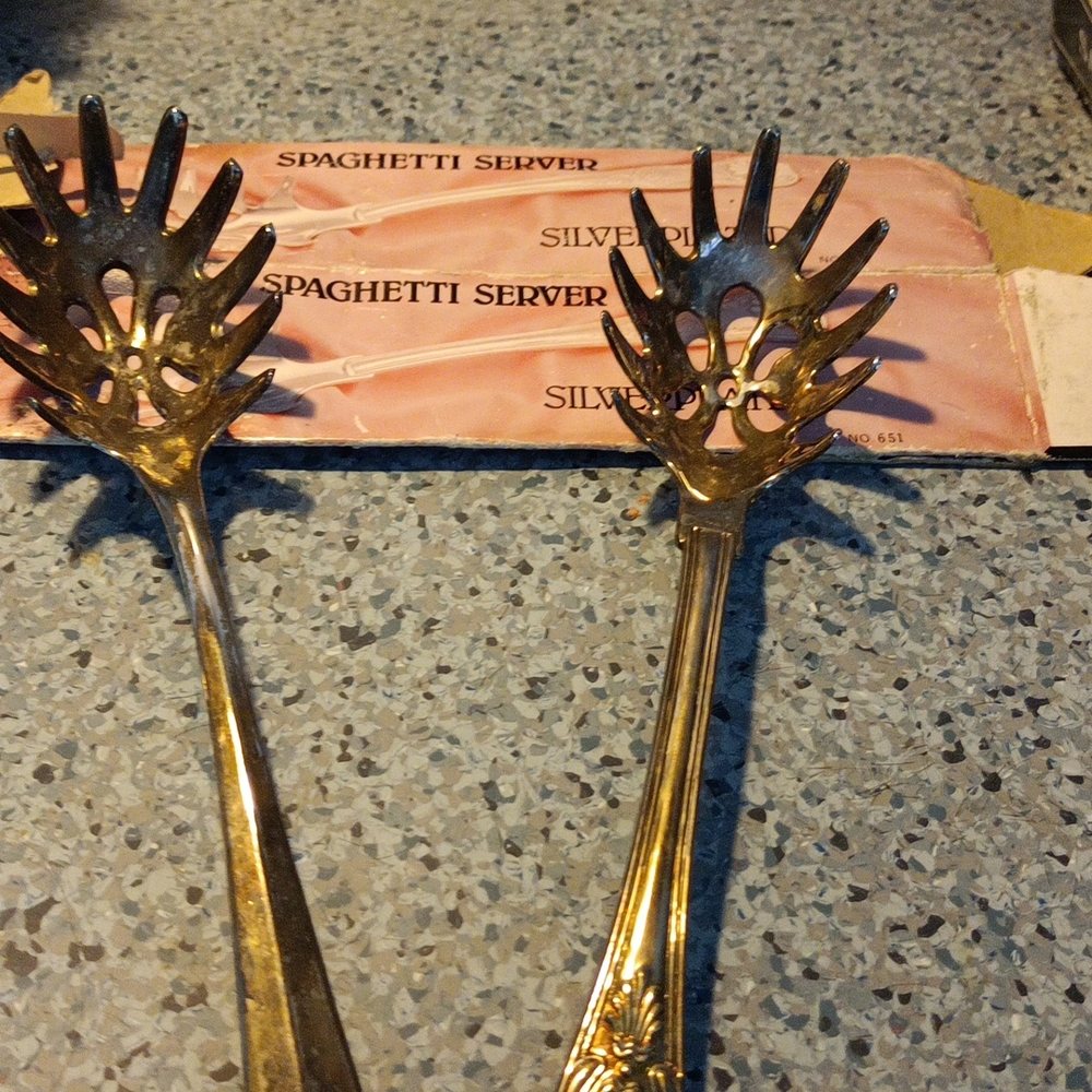 Silver plated spaghetti server